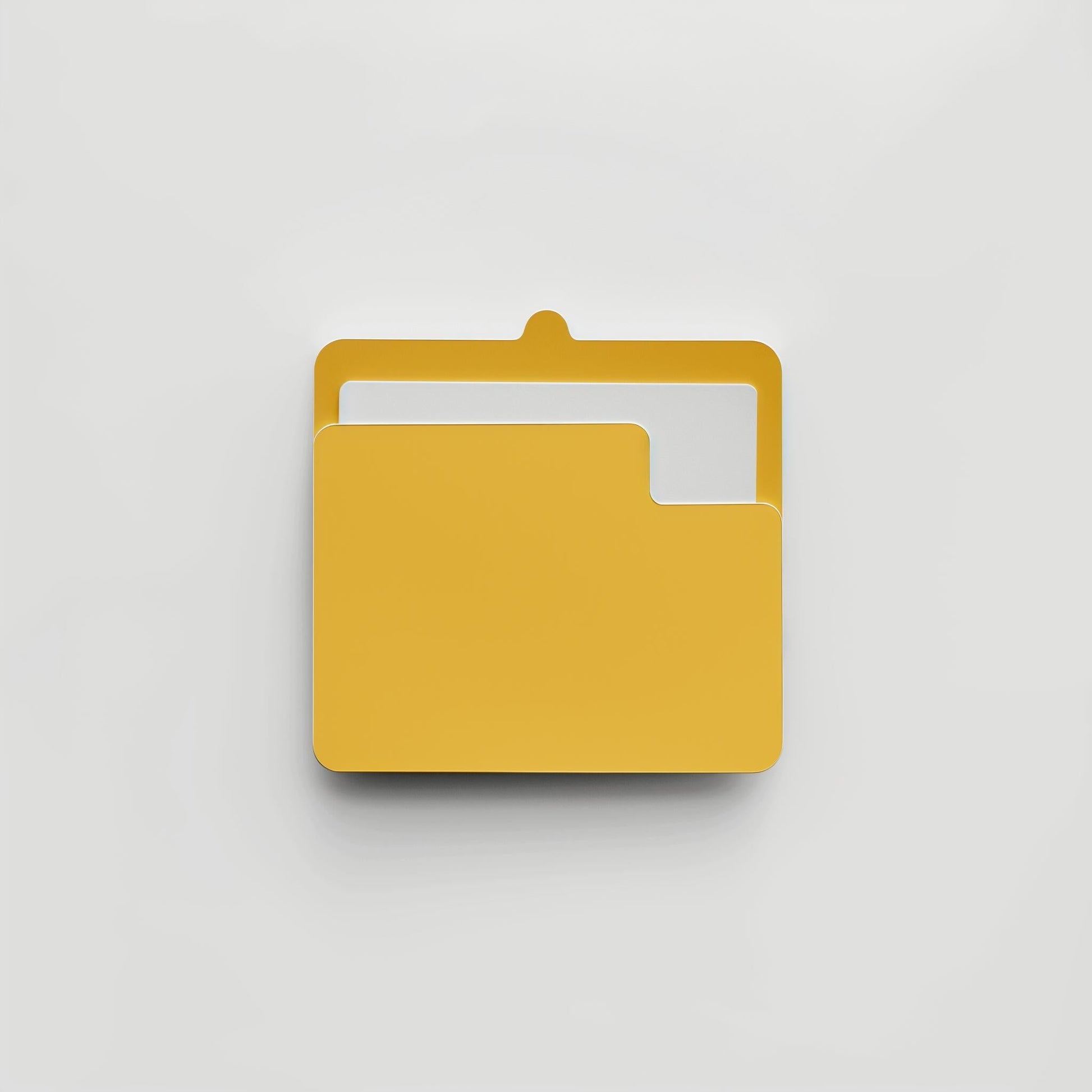 Yellow folder icon symbolizing AI chatbot for restaurant websites and restaurant website AI concierge tool.