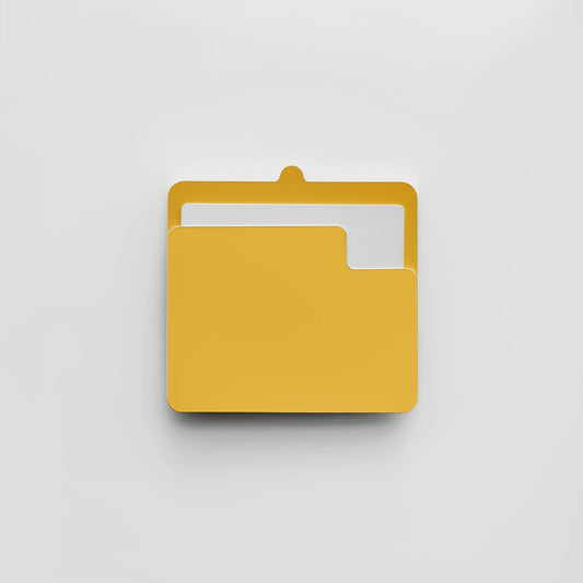 Yellow folder icon symbolizing AI chatbot for restaurant websites and restaurant website AI concierge tool.